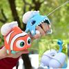 Animal manual water gun, ultra-long range, clown fish crocodile shark dinosaur shape water gun, color mixing