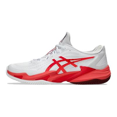 Asics Court FF 3 Novak Biały Clay Czerwony Elektryczny Męskie Sneakersy 1041A521-966