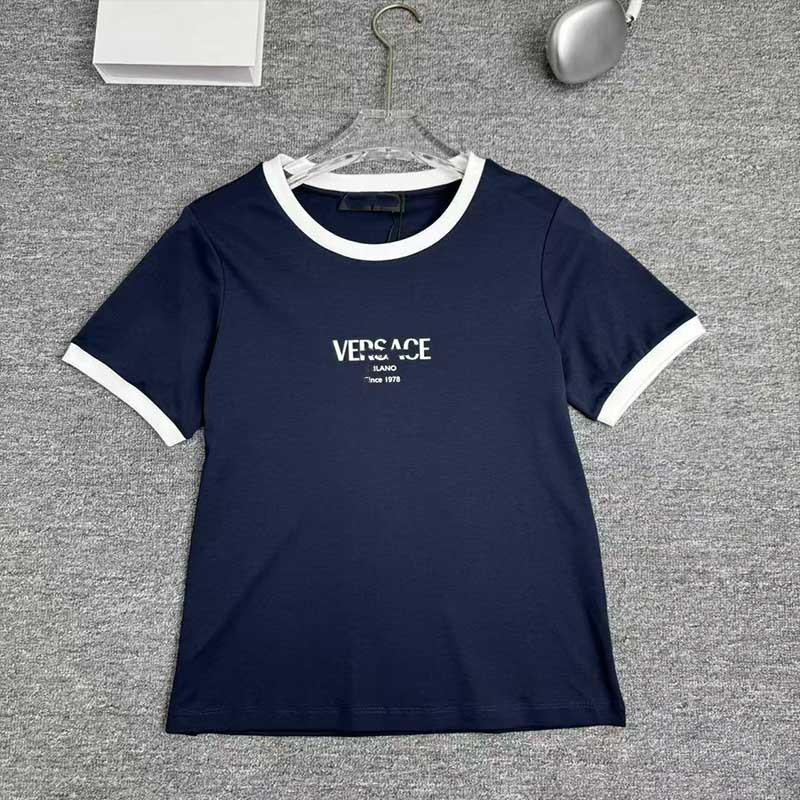 VE Brand Women's Spring Summer Casual Loose Fit Letter Print T-Shirt