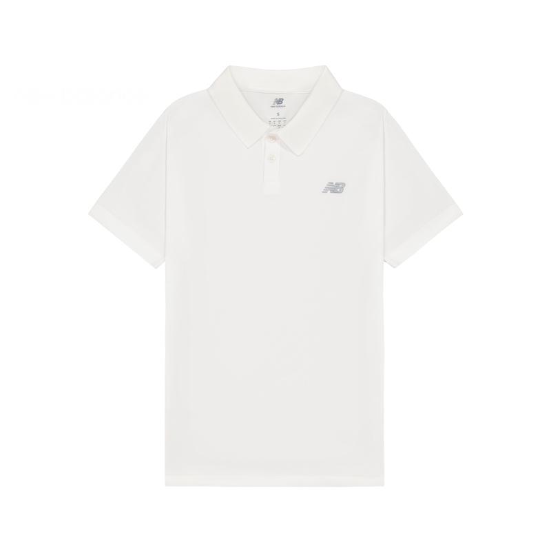 New Balance SS25 Polo Shirt Men s White MT51519-WT 2XL 185