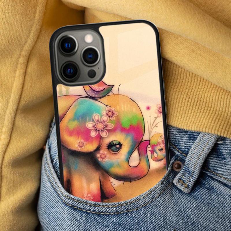 Cute Baby Elephant Soft Phone Case for iPhone 17 Air 16e Pro Max 15 Pro 13 14 Plus 11 12 MagSafe Magnetic Coque