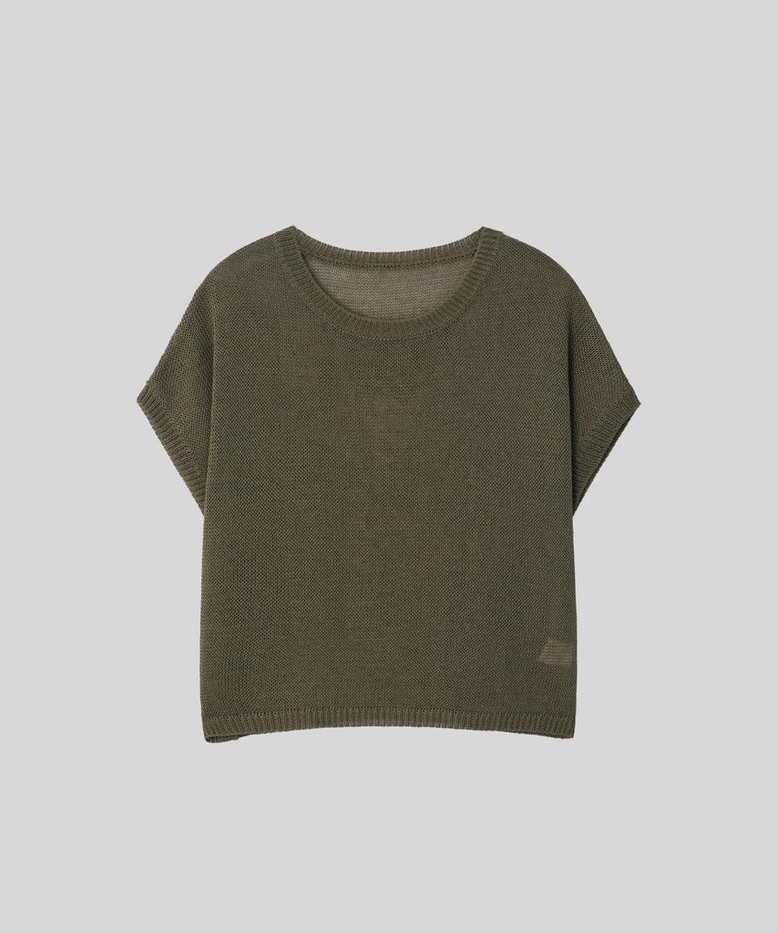 OCCUR Linen Cooling French Summer Knit, Khaki