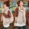 Down cotton vest women's cotton jacket vest thickened warm jacket sleeveless cotton vest vest women's cotton jacket