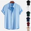 Men’s Short Sleeve Solid Casual Shirt