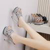 Summer New Transparent Base Heeled Sandals with Cool Crystal Drag Waterproof Sexy High Heels Head Crossband Design