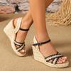 New Summer Espadrille Platform Wedges Sandals Trendy Fashion Leisure Comfy Women Beach Shoes Sandals