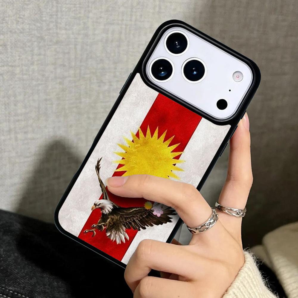 Capa Case for iPhone 17 Air 16 Pro Max 15 Plus 11 13 Mini 14 12 Back Phone Cover Yazidis Flag