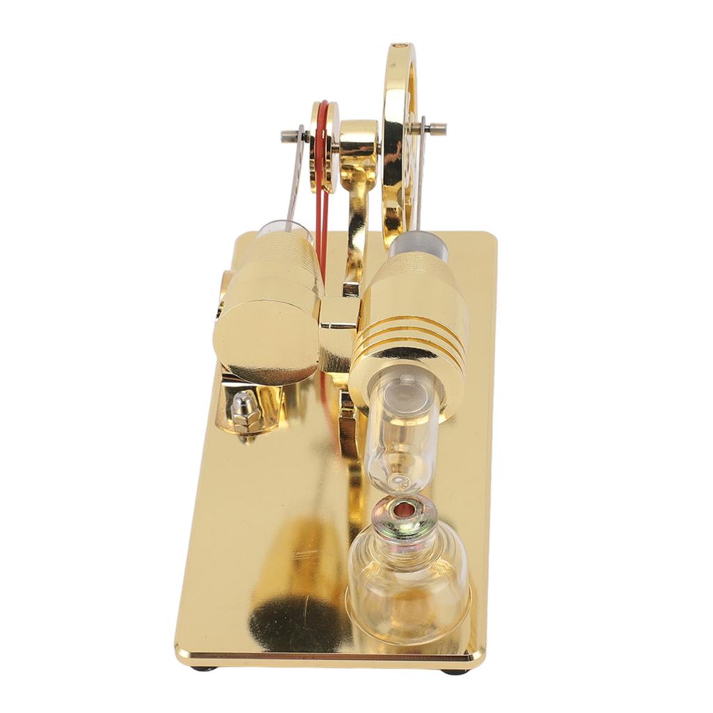 Sterling Engine Model with LED Bulb and Flywheel Stirling Engine Motor Model Educational Toy Electricity Power Generator