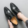 Original Design Högkvalitativa Läderskor i Brittisk Stil med Hög Klack för Män Svart Hombre Dagligen Affärsmässigt Casual Bankettklänning
