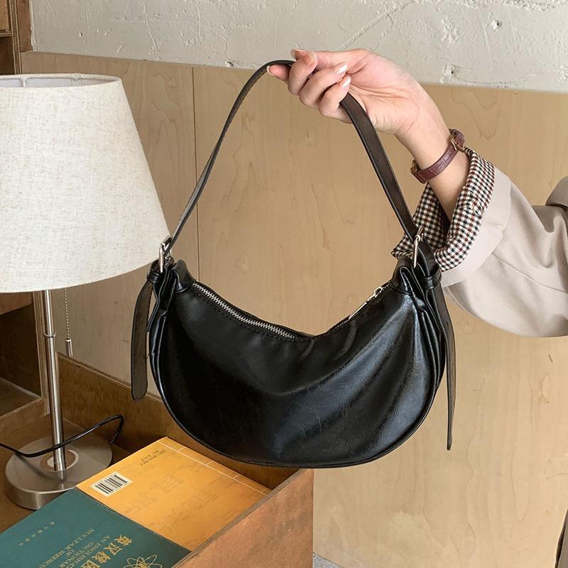 

Нишевый дизайн Сумка подмышку Женская Высококачественная Осенне-зимняя Сумка Серебряная Ручная Сумка на Плечо Кроссбоди чёрный