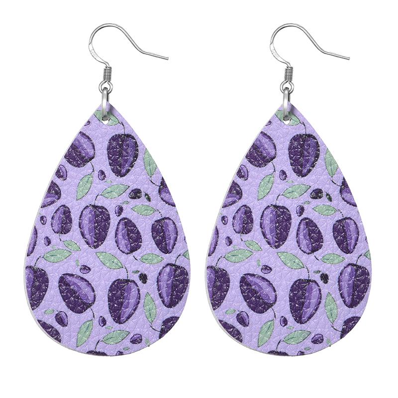 Fashion Leather Earrings Lightweight Faux Leather Leaf Earrings Teardrop Dangle Handmade For Women Girls Jewelry Wholesale