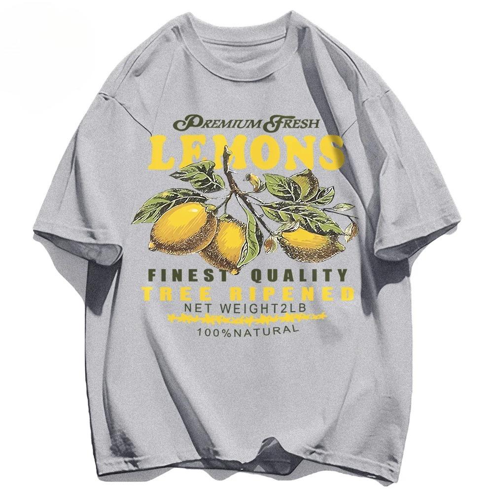 Lemons Fruits Premium Fresh Printing T Shirt Woman Sportswear ONeck Casual T Shirts AllMatch Short Sleeve Women Clothing