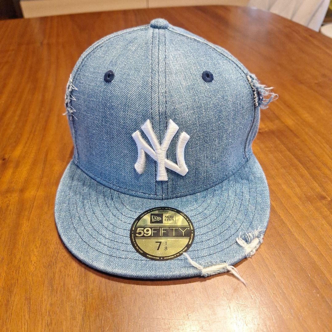 Used New Era 59FIFTY NY Yankees Denim Cap