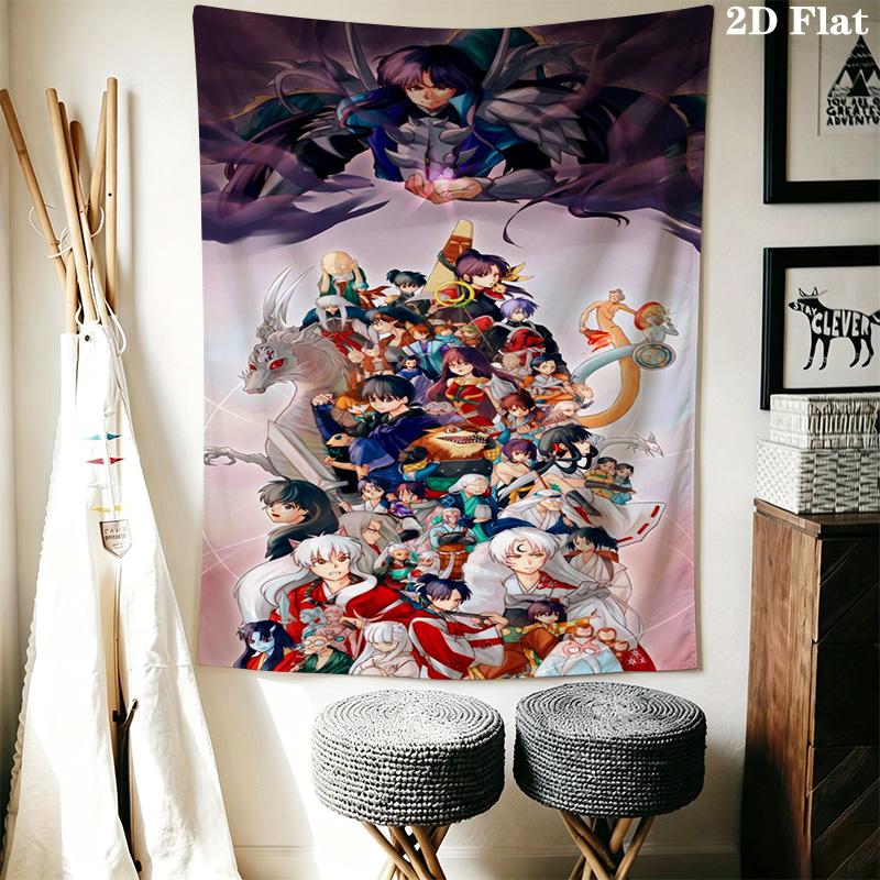 Inuyasha Timeless Adventures Tapestry Fashion Print Background Cloth Background Cloth Christmas Gift Home Decor