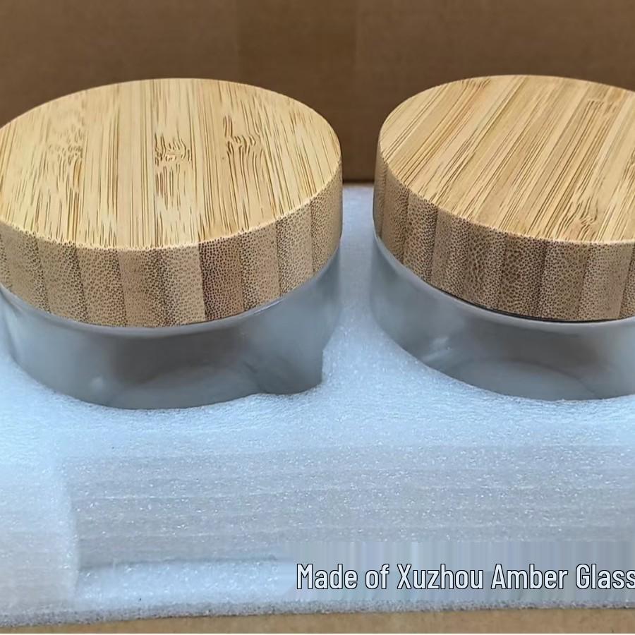 Large Glass Storage Jar with Bamboo Lid, Cereal & Yogurt Container, Sealed Oatmeal Cup
