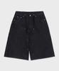 GLW [Unisex] Non-Faded Bermuda Denim Pants Black