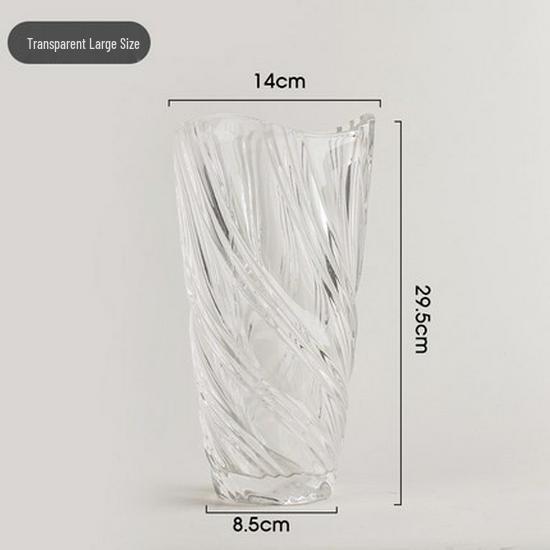High-End Transparent Glass Crystal Vase for Fresh Flower Arrangements