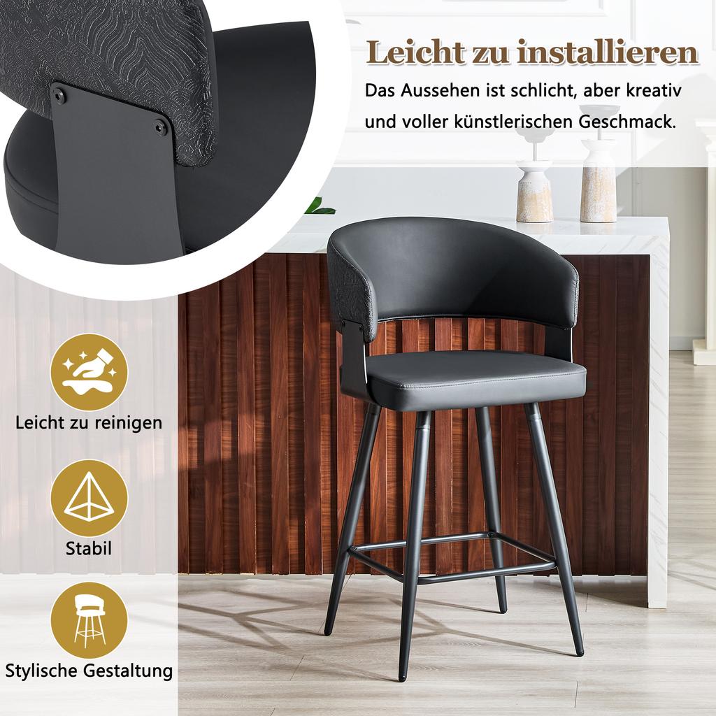 Modern Upholstered Dining Chair with Backrest and Armrests, Minimalist Restaurant Chair for Home, Kitchen, Hotel, Showroom, Mid-century Style