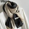 Artistic Cotton and Linen Scarf for Women Versatile for Autumn and Winter Casual and Warm Scarf