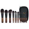 12Pcs Compact Mini Makeup Brush Set Wood Handle Concealer Brush Set Lip Liner Brush Set  Travel