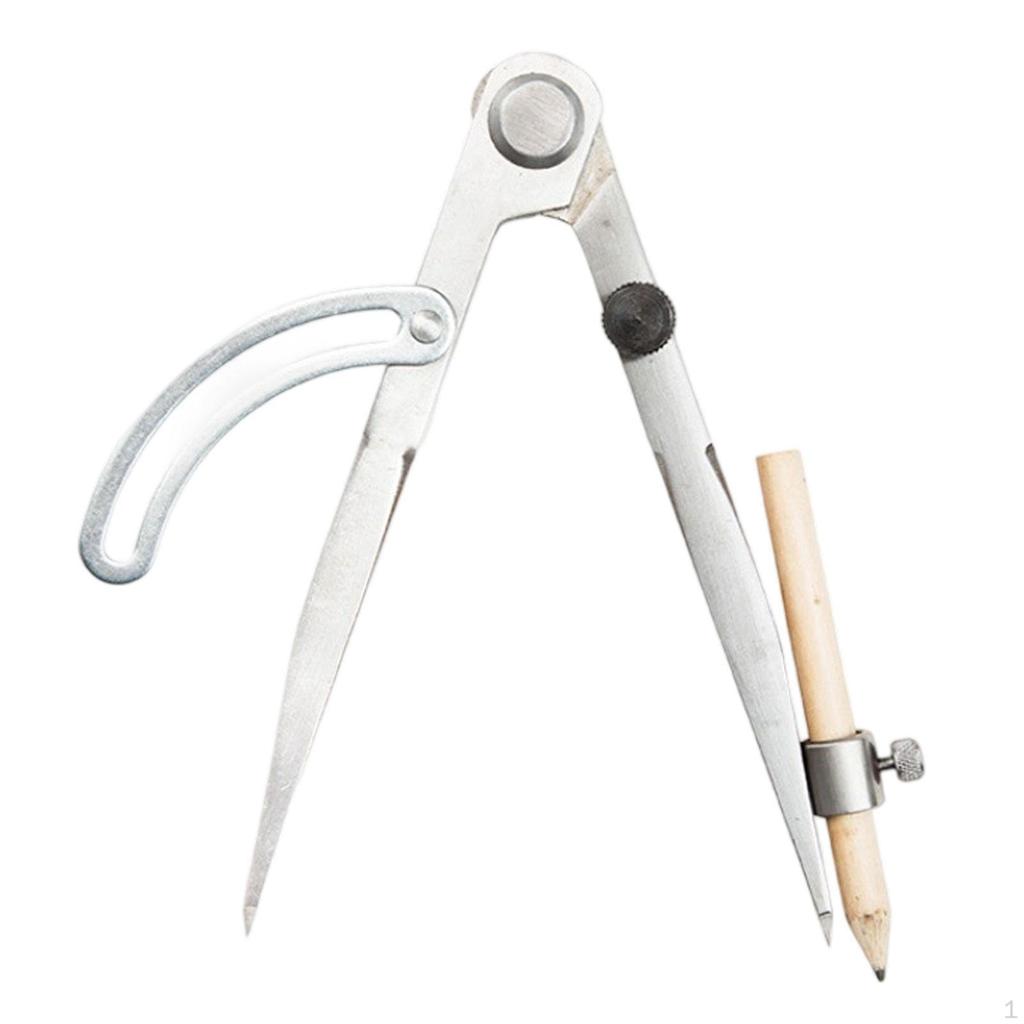 Pencil Compass Geometry Scribe Tool Compact Drawing Circle, Portable with Holder