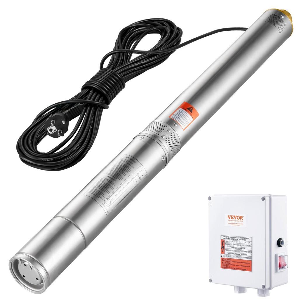 Deep Well Submersible Pump Stainless Steel Water Pump 2200W 9.8 M³/h 144 M