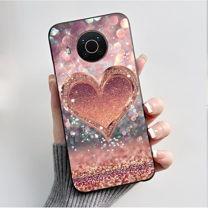 Printed Phone Case For Nokia X20/Nokia X10/Nokia X100/Nokia XR20 Capa Soft Silicone Black Shell Cover Cute Flower Cartoon Casing