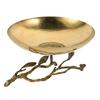 Sculptural Centerpiece Bowl Metal with Stand Reflective for Dining Table, Tabletop, Living Room