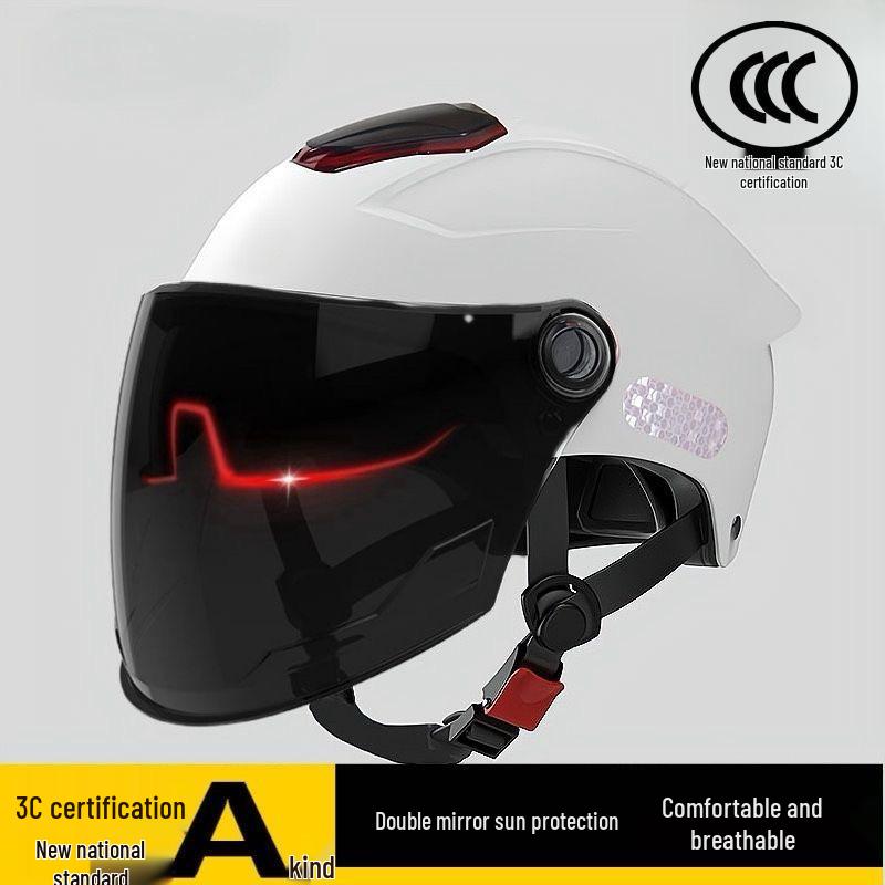 2025 Universal Sunscreen Double Lens Motorcycle Helmet for All Seasons