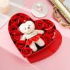 L-017 Mini Bouquet Bear Eternal Flower Scented Soap for Graduation Housewarming Valentine's Day Decoration Heart-Shaped Rose