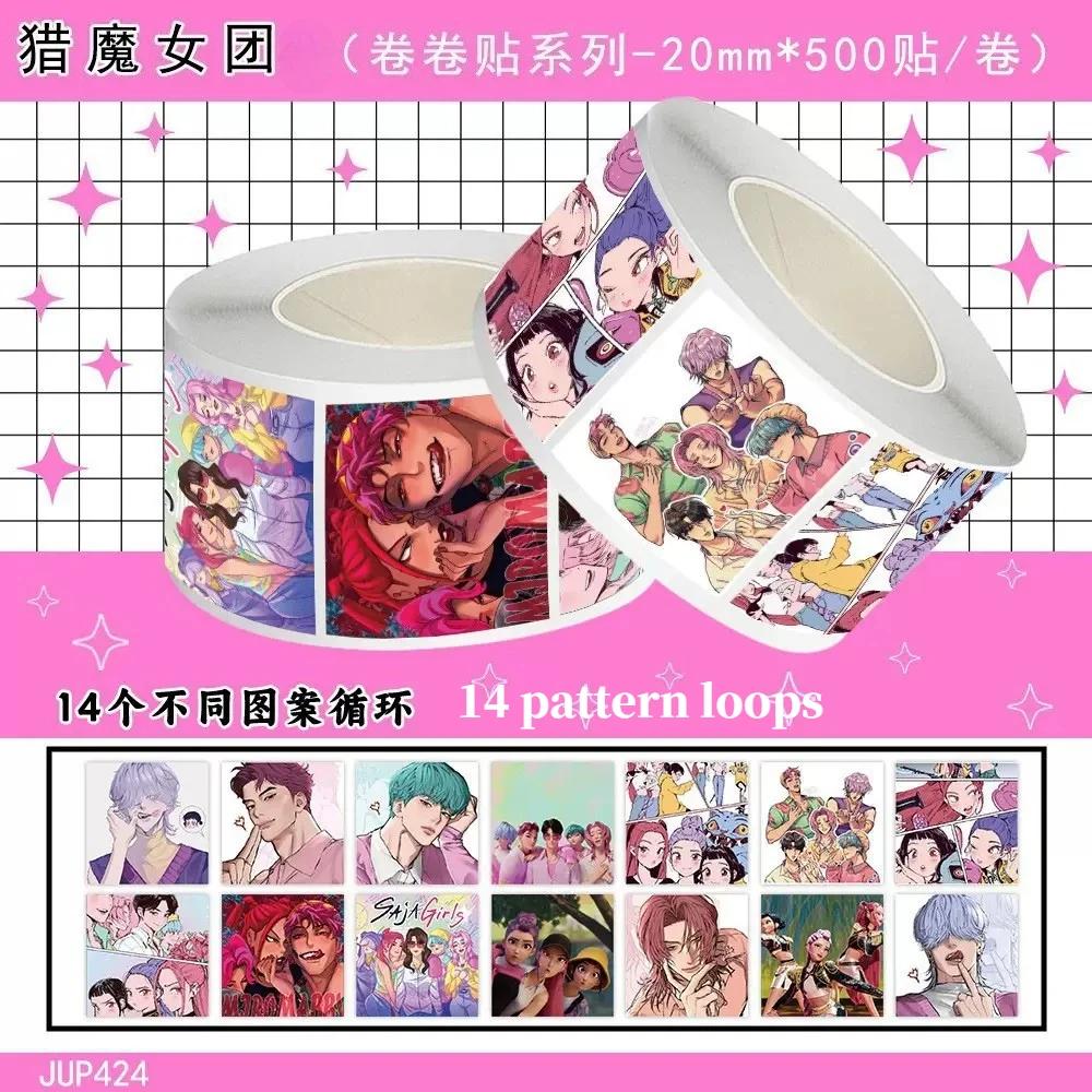 8/24Sheets Funny Kpop Demon Hunters Make A Face Puzzle Stickers Kids Make Your Own DIY Game Children Jigsaw Education Toy Gift
