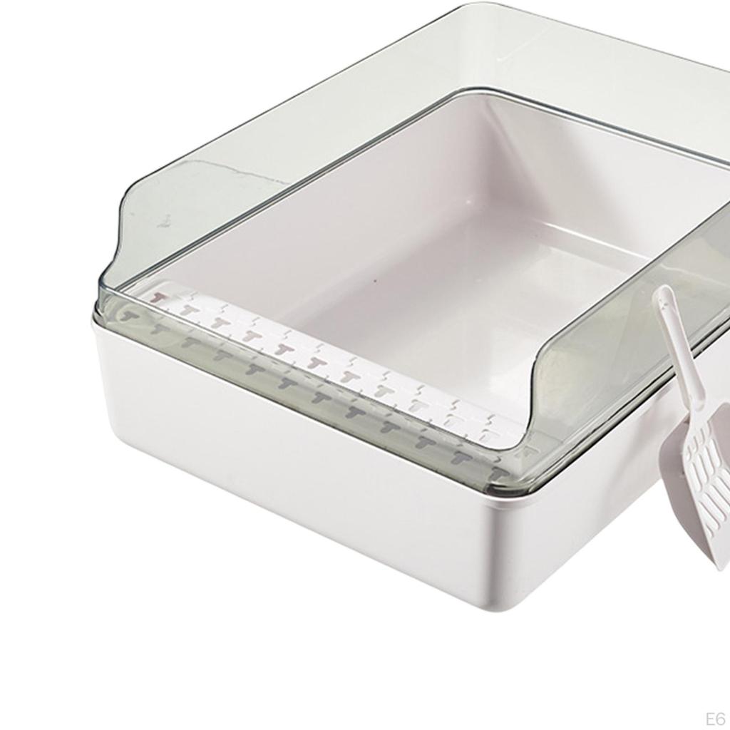 Cat Kitten High Side Open Entry Spray And Dust for Easy Cleaning Litter Tray