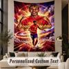 Custom Text Tapestry Lamine Yamal Print Wall Tapestry Indoor Living Room Wall Decor