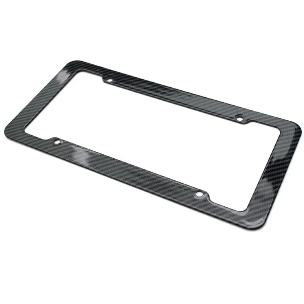 1/2 plastic ABS carbon fiber patterned license plate holder with standard screw kit for license plate frame protection parts License Plate Covers