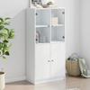 VidaXL High Buffet with Doors White 68x37x142 Cm Engineered Wood, Sideboard, High Storage Cabinet, Display Cabinet 3295864