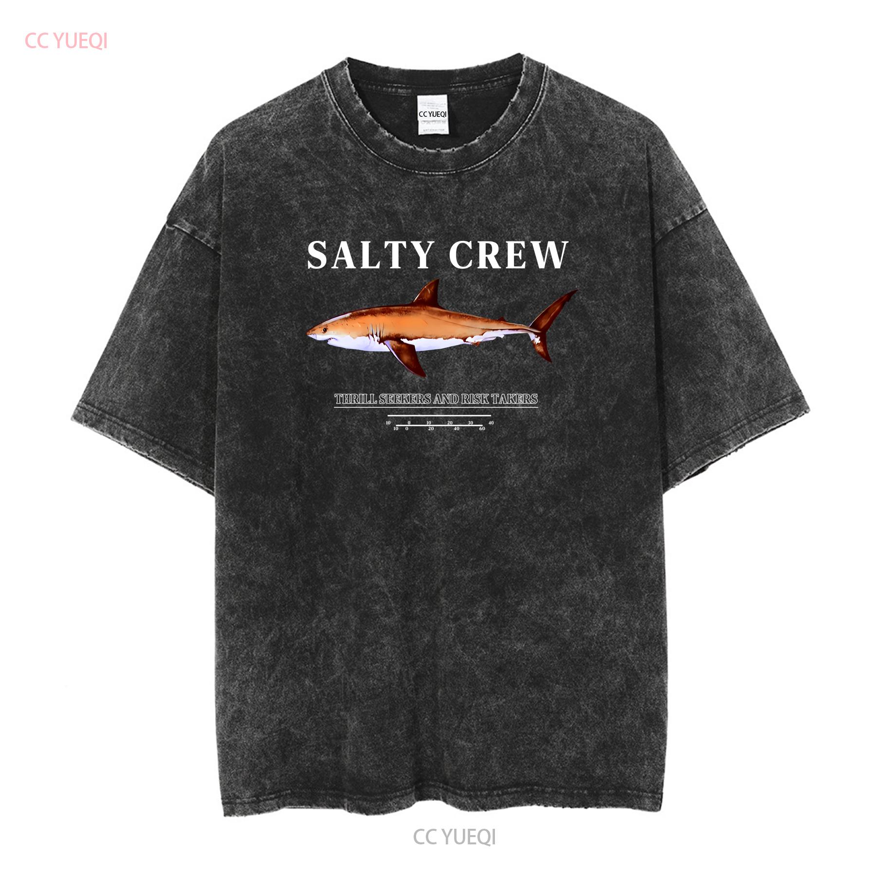 

Salty Crew Велика світло-блакитна аквамаринова футболка риболовля пляжне життя дуже добре довгі або короткі рукави вінтажний Потертий з принтом S