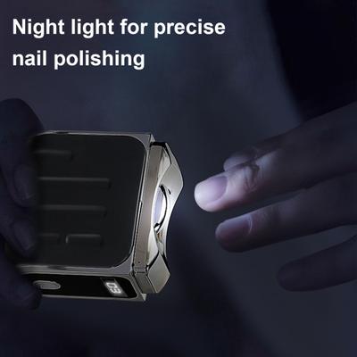 2-In-1 Electric Nail Clipper Automatic Kids Adults Seniors Nail Trimmer with LED Light Baby Manicure Grinding File Fingernail Cutter Polisher