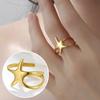 My Shape Starfish Rings Geometric Finger Ring for Women Girls Adjustable  Size Stainless Steel Ring Jewelry Summer Beach Gifts
