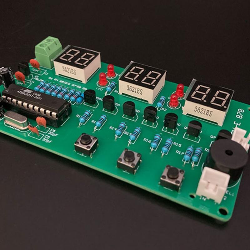 AT89C2051 Affichage Numérique LED 6 Bits Horloge Électronique Carte d'Apprentissage à Souder