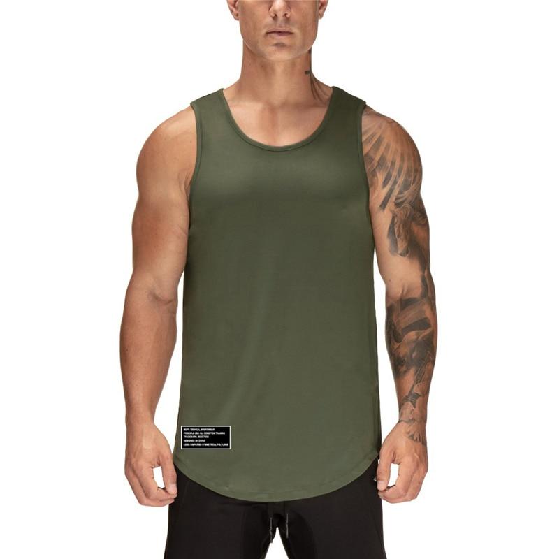 Men's Thin Summer Fitness Trackless Bottom Vest Comfortable and Cool Sweatshirt