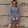 Woman Knitted Dress Women's 2025 Autumn Winter Clothes Waist Slimming Retro Mid-Length Bottoming Twist Sweater Dress