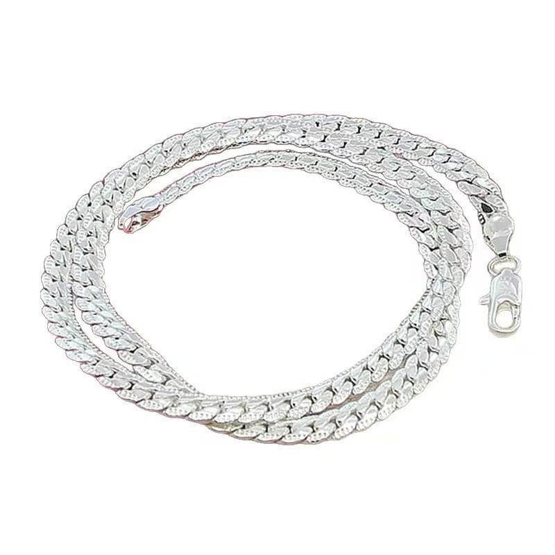 Herren 5mm Vergoldete 925 Silber Hip Hop Halskette