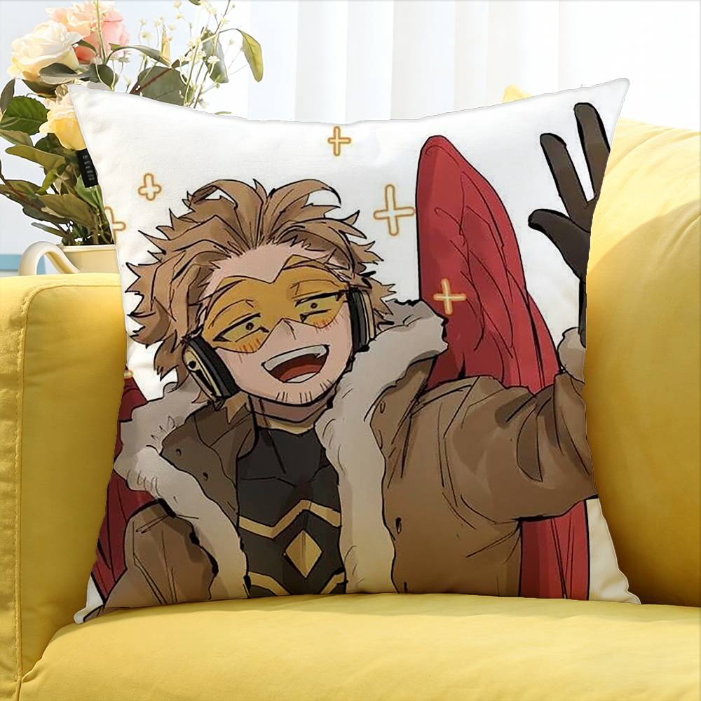 My H-Hero Anime Hawks   Various Sizes Square Pillow Case For Car Home Bedchamber Decor
