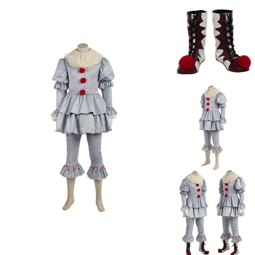 Costume Cosplay Clown Spaventoso Joker Pennywise di Stephen King Materiale di Alta Qualità E Durevole