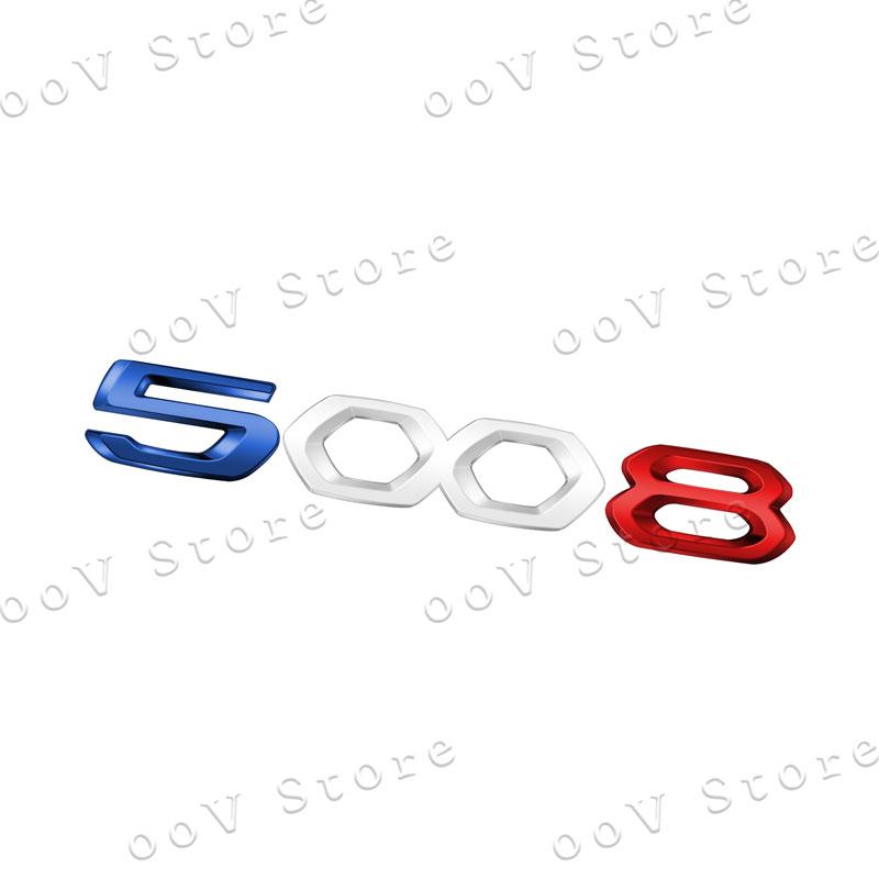 Car 3D Metal Decor Emblem Auto Body Trunk Fender Badge Sticker For Peugeot 2008 3008 4008 5008 Logo Auto Accessories