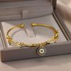 Hand Evil Eye Bracelet For Women Stainless Steel Zircon Bracelet Bangle Turkish Lucky Luxury Couple Zircon Pulseras Bijouxfemme