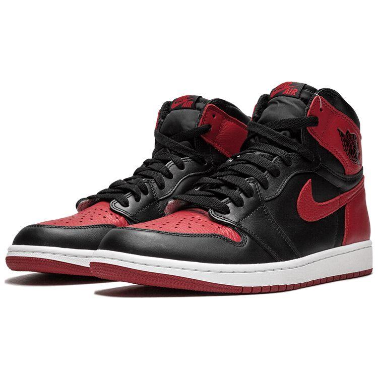 Air Jordan 1 Retro High OG Banned 2016 Men Sneakers Black Varsity-Red-White 555088-001
