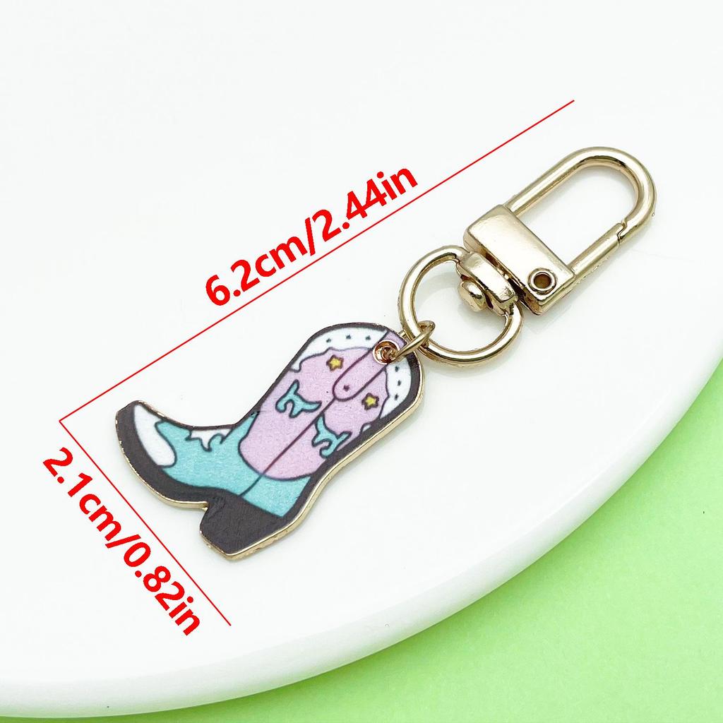 Retro Alloy Denim Boots Keychains & Charms: Unique Women's Accessories