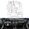 28pcs Interior Trims Decoration Kit Replacement for     JK JKU 2 Door 4 Door 2011-2018