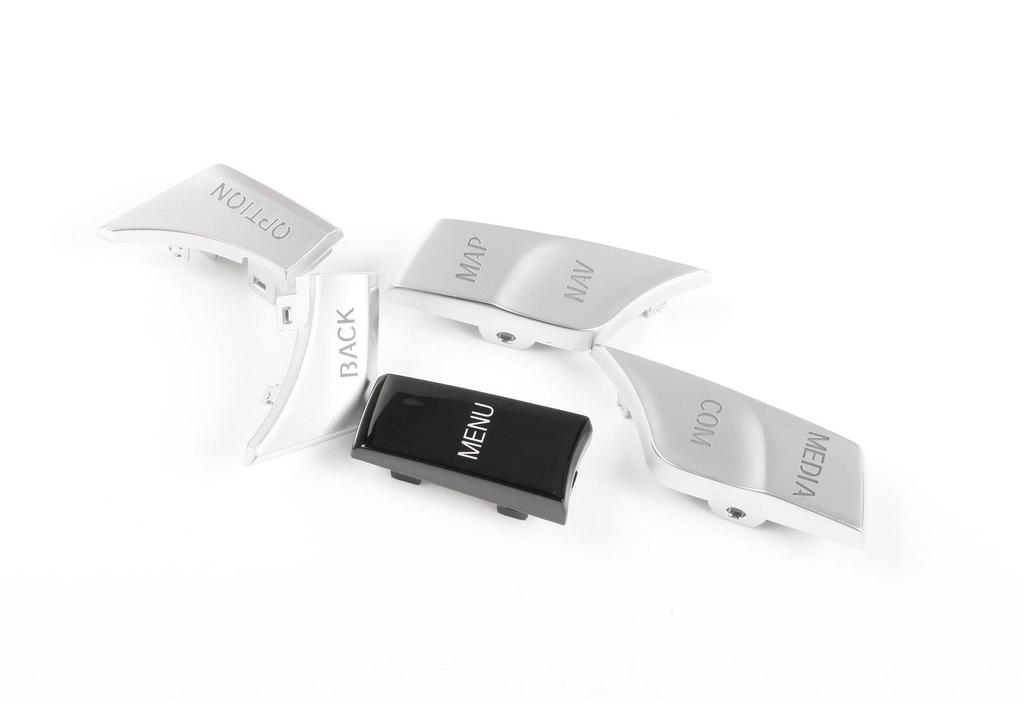 Compatible with BMW 5, 6, 7 Series (G30, G38): iDrive Center Console Multimedia Button.